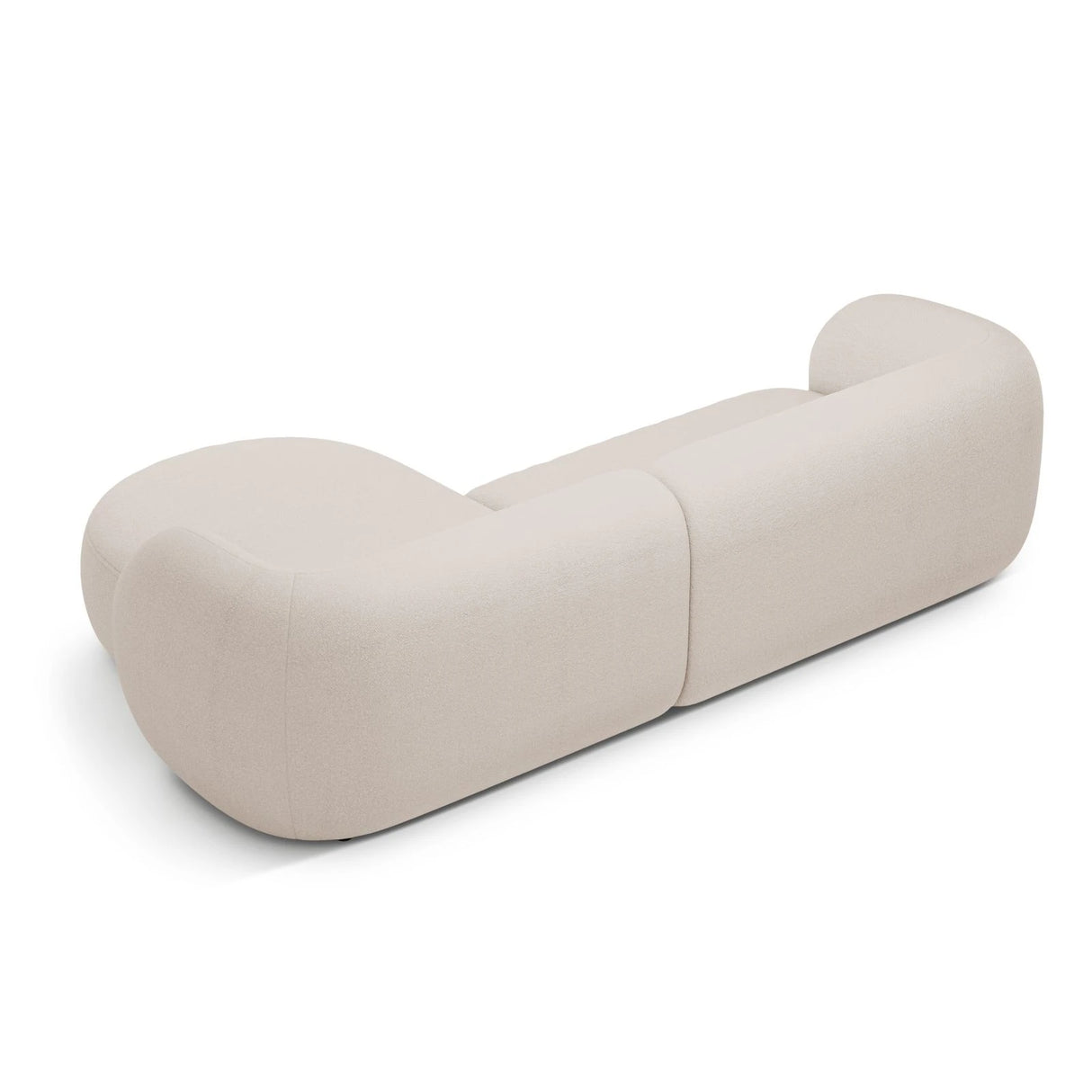 Kate Ecksofa Rechts mit Bezug aus Boucle (Baloo 2074) in Beige, 285x176 cm – Bild 3