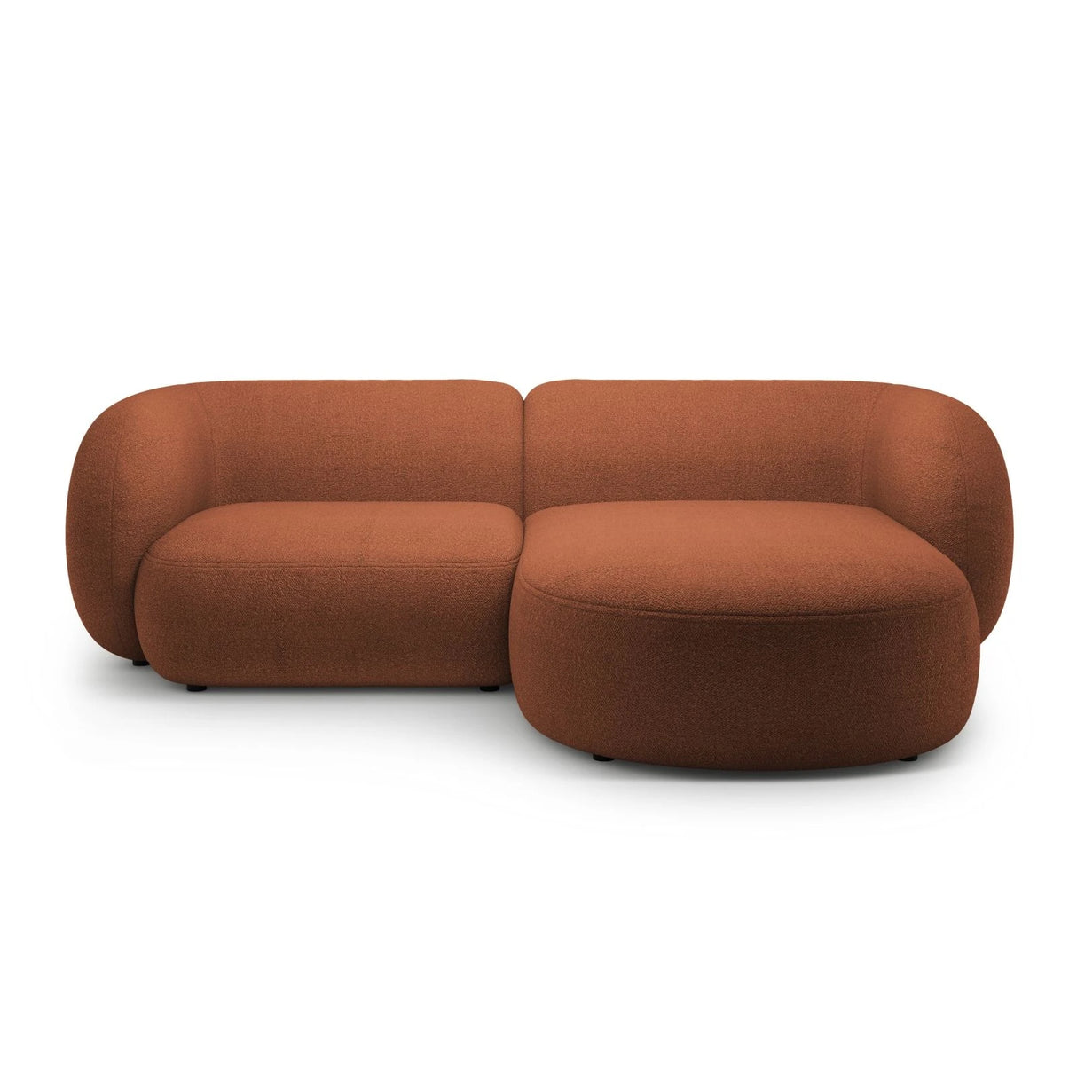 Kate Ecksofa Rechts mit Bezug aus Boucle (Baloo 2078) in Terrakotta, 255x176 cm – Bild 1
