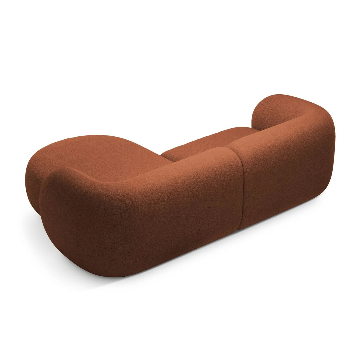 Kate Ecksofa Rechts mit Bezug aus Boucle (Baloo 2078) in Terrakotta, 255x176 cm – Bild 3