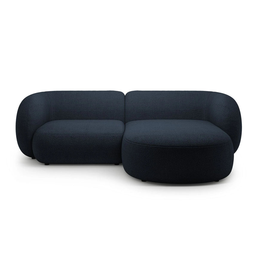Kate Ecksofa Rechts mit Bezug aus Boucle (Baloo 2088) in Dunkelblau, 255x176 cm – Bild 1