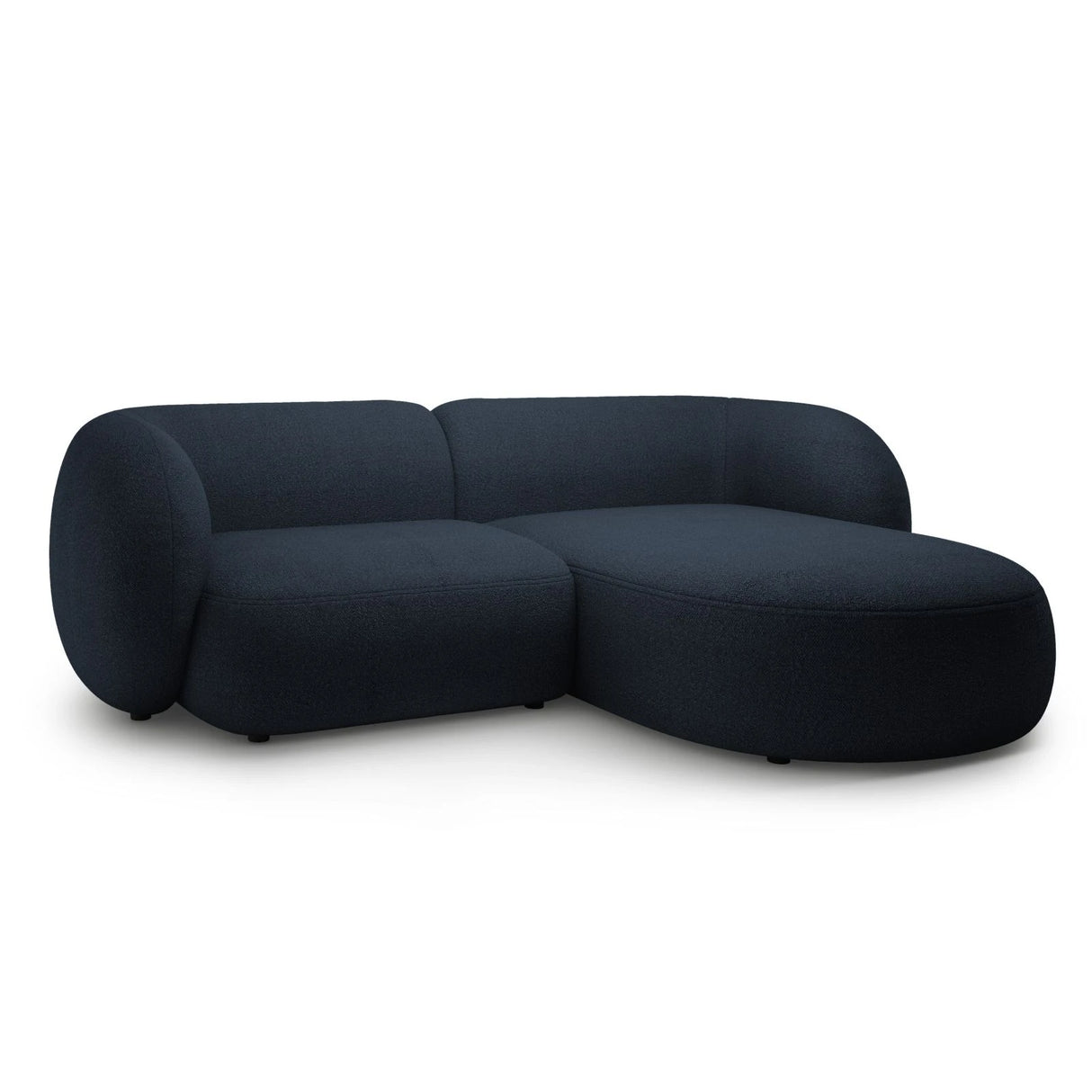 Kate Ecksofa Rechts mit Bezug aus Boucle (Baloo 2088) in Dunkelblau, 255x176 cm – Bild 2