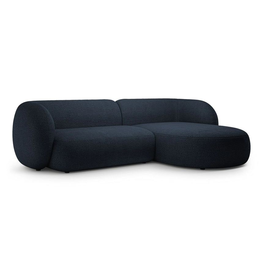 Kate Ecksofa Rechts mit Bezug aus Boucle (Baloo 2088) in Dunkelblau, 285x176 cm – Bild 2