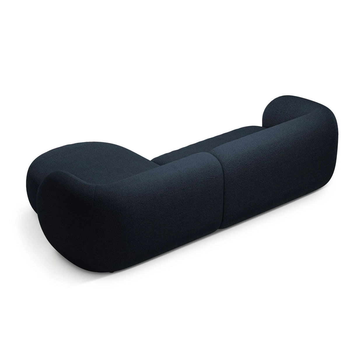 Kate Ecksofa Rechts mit Bezug aus Boucle (Baloo 2088) in Dunkelblau, 285x176 cm – Bild 3