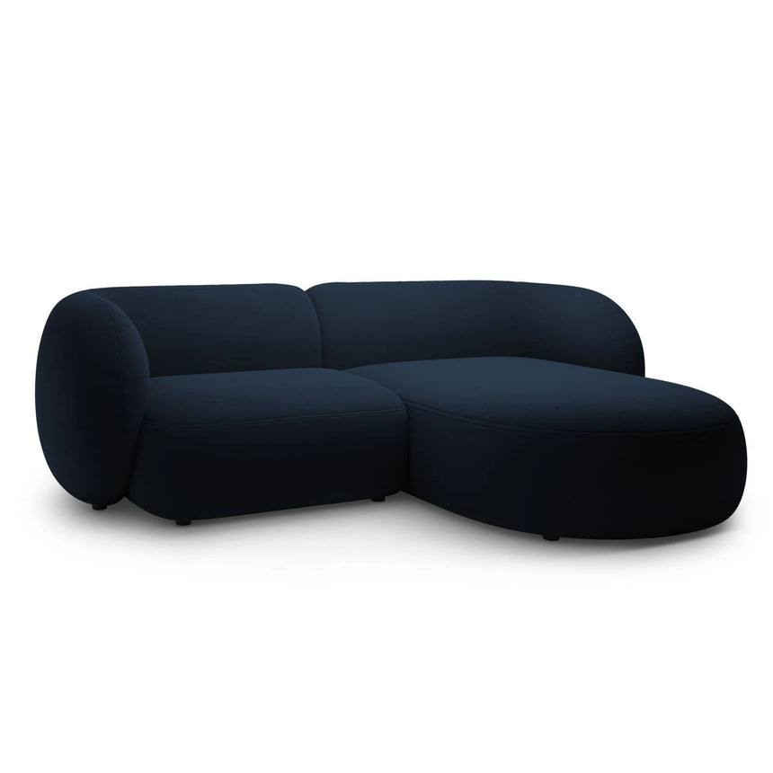 Kate Ecksofa Rechts mit Bezug aus Samt (Salvador 05) in Königsblau, 255x176 cm – Bild 2