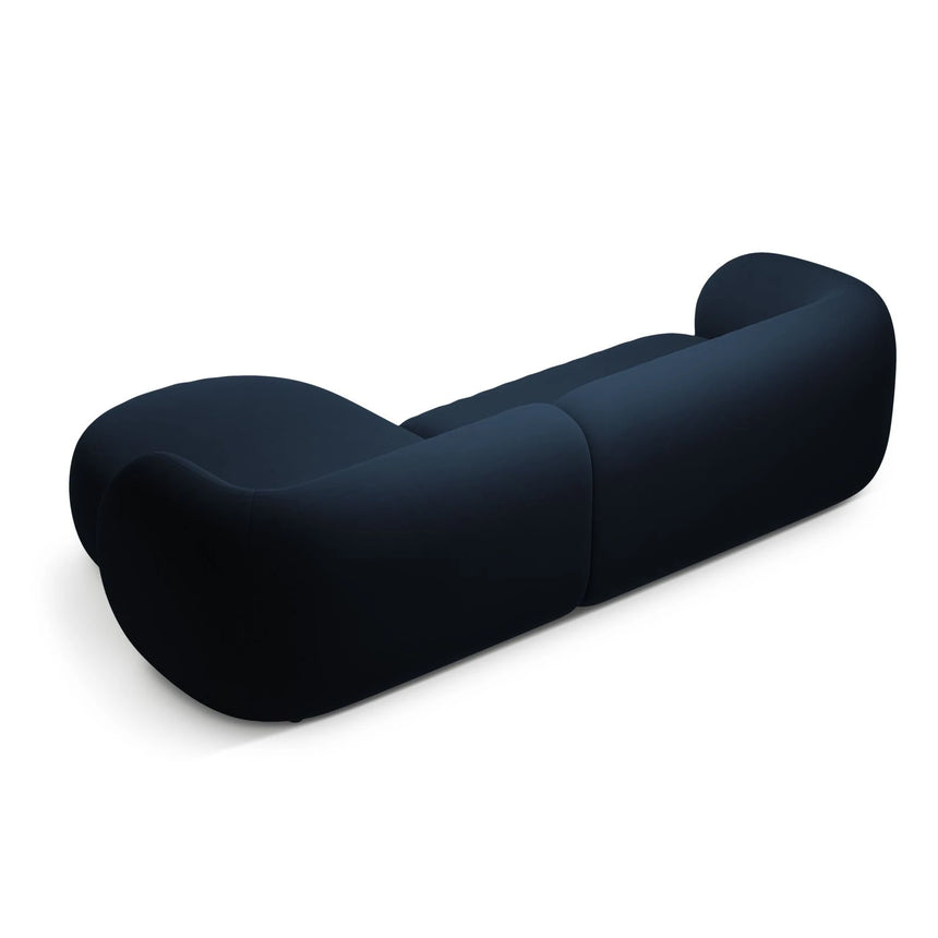Kate Ecksofa Rechts mit Bezug aus Samt (Salvador 05) in Königsblau, 285x176 cm – Bild 3