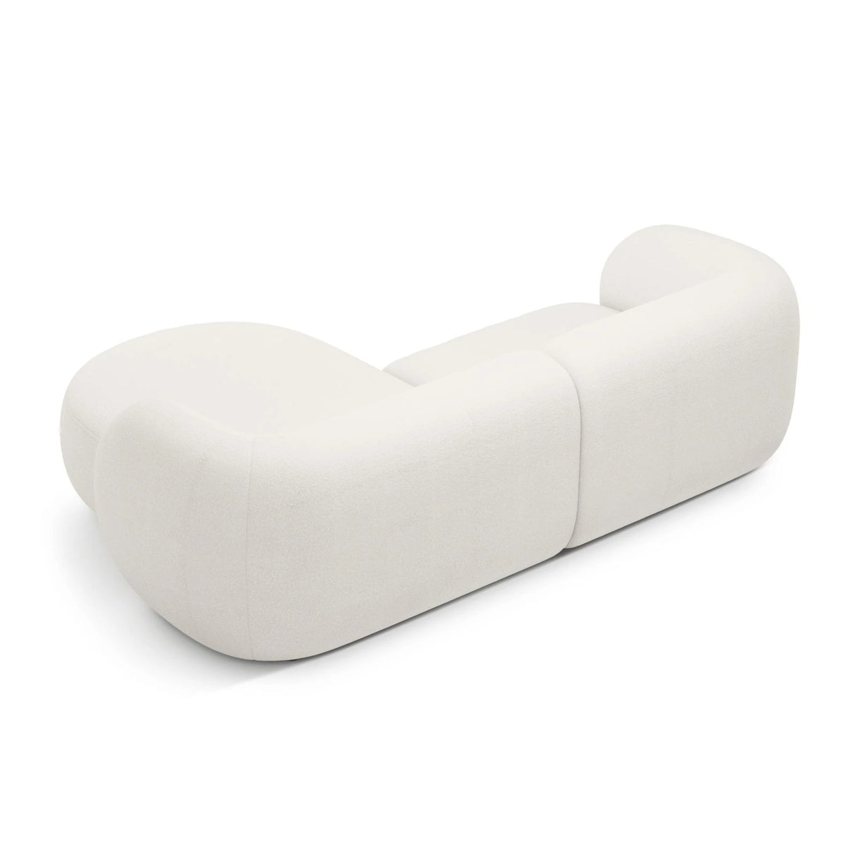 Kate Ecksofa Rechts mit Bezug aus Samt, Strukturstoff oder Boucle, 255x176 cm – Bild 3