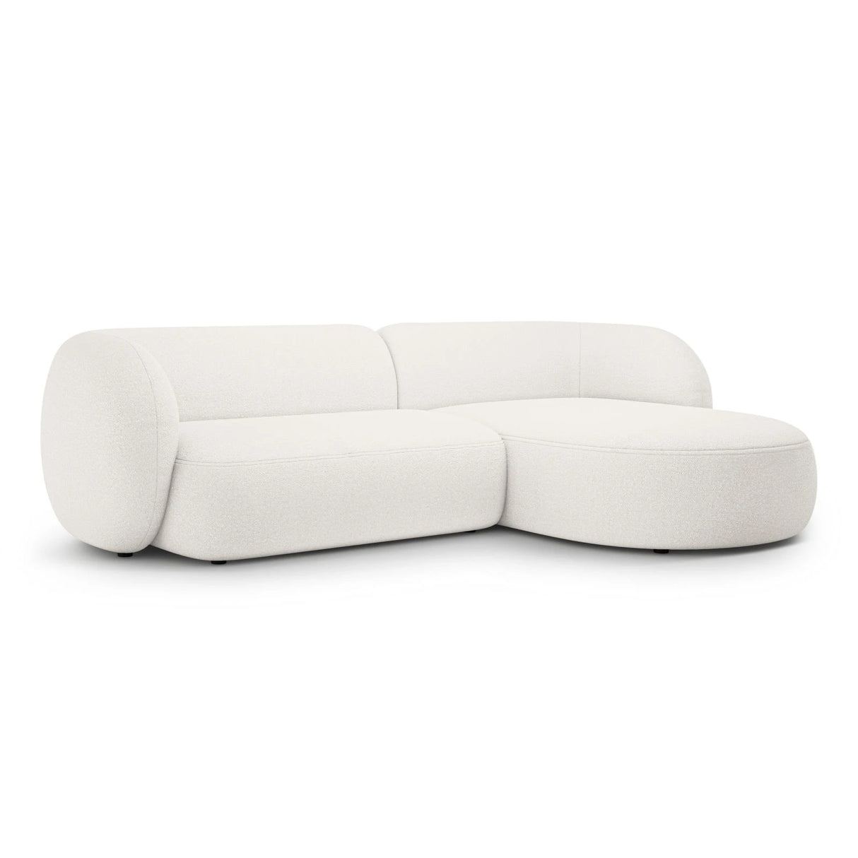 Kate Ecksofa Rechts mit Bezug aus Samt, Strukturstoff oder Boucle, 285x176 cm – Bild 2