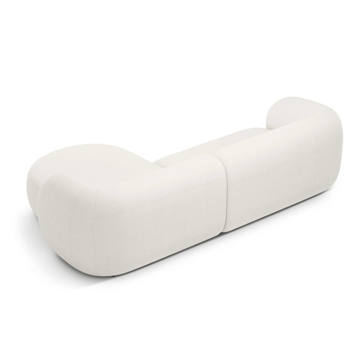 Kate Ecksofa Rechts mit Bezug aus Samt, Strukturstoff oder Boucle, 285x176 cm – Bild 3