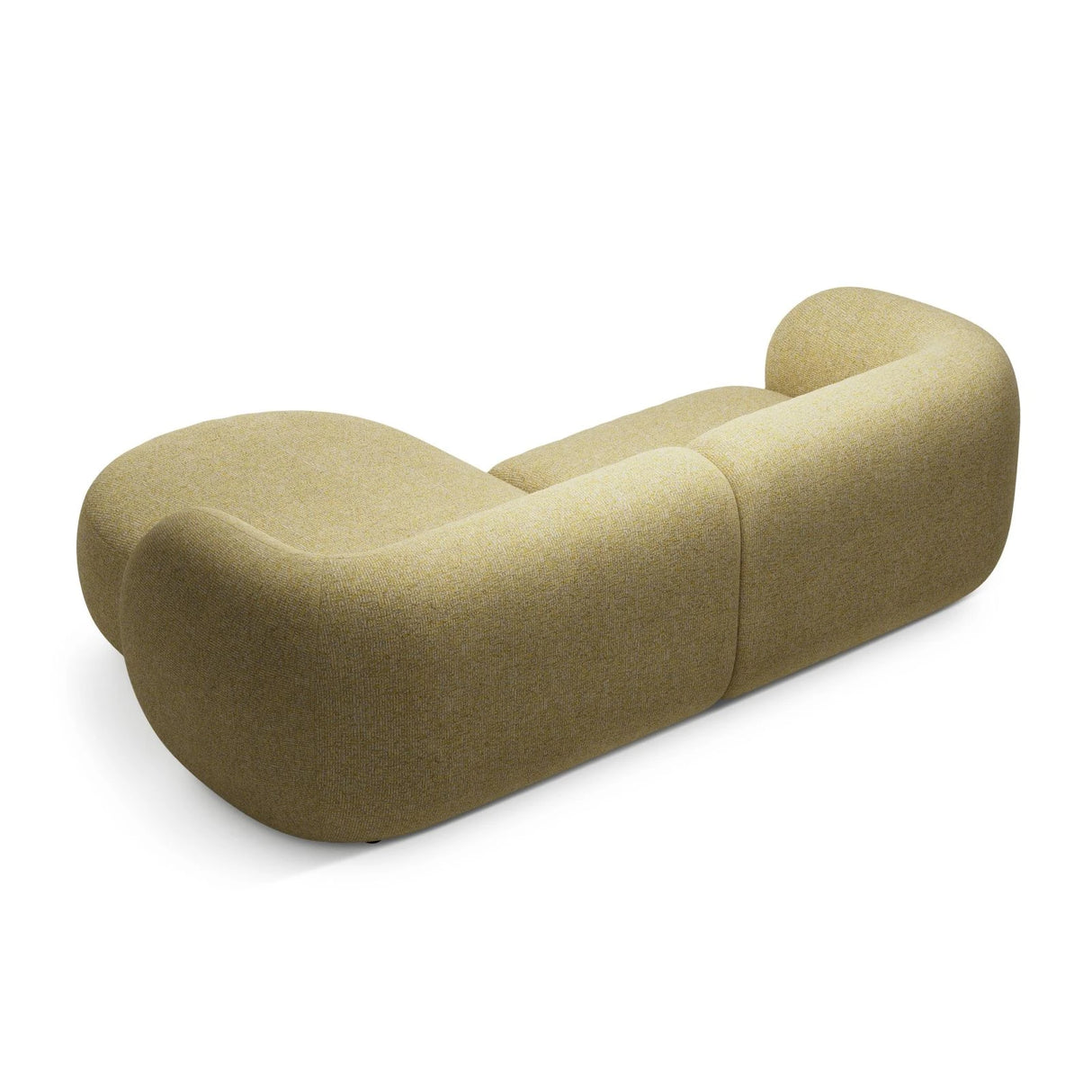 Kate Ecksofa Rechts mit Bezug aus Strukturierter Stoff (Puente 41) in Sonnenblume melange, 255x176 cm – Bild 3