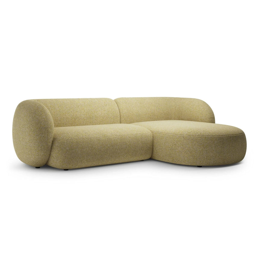 Kate Ecksofa Rechts mit Bezug aus Strukturierter Stoff (Puente 41) in Sonnenblume melange, 285x176 cm – Bild 2