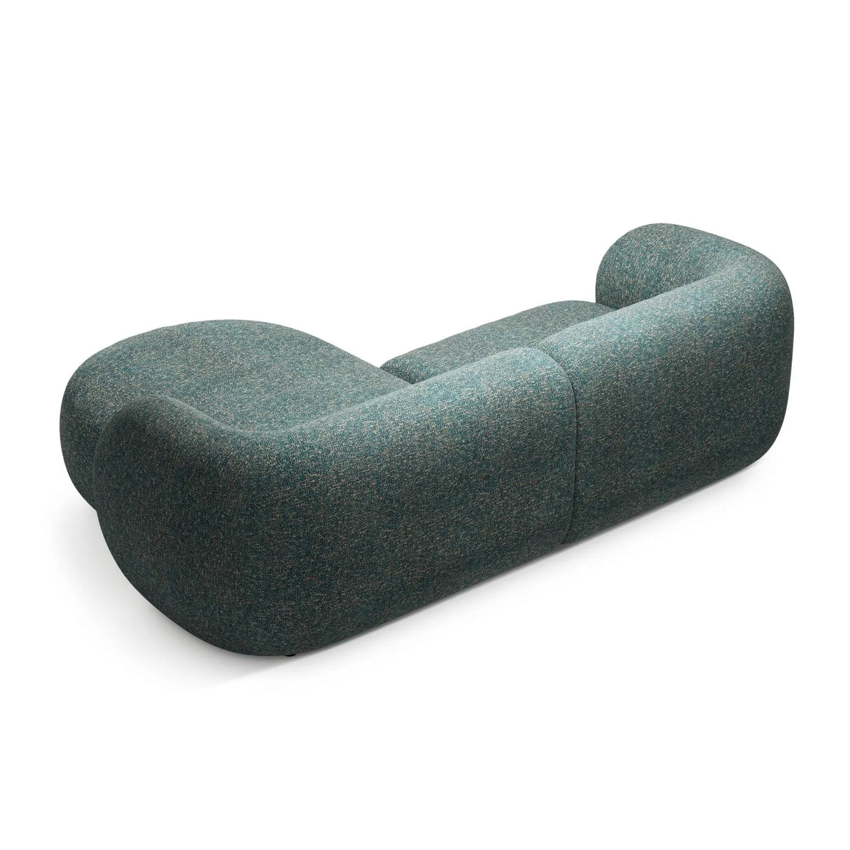 Kate Ecksofa Rechts mit Bezug aus Strukturierter Stoff (Puente 73) in Blaue melange, 255x176 cm – Bild 3