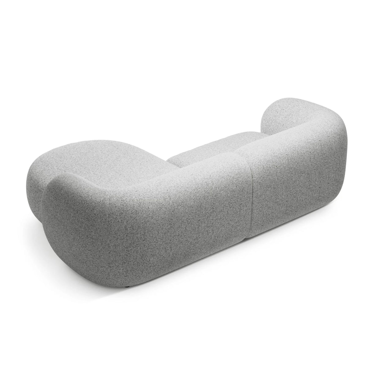 Kate Ecksofa Rechts mit Bezug aus Strukturierter Stoff (Puente 80) in Hellgrau melange, 255x176 cm – Bild 3