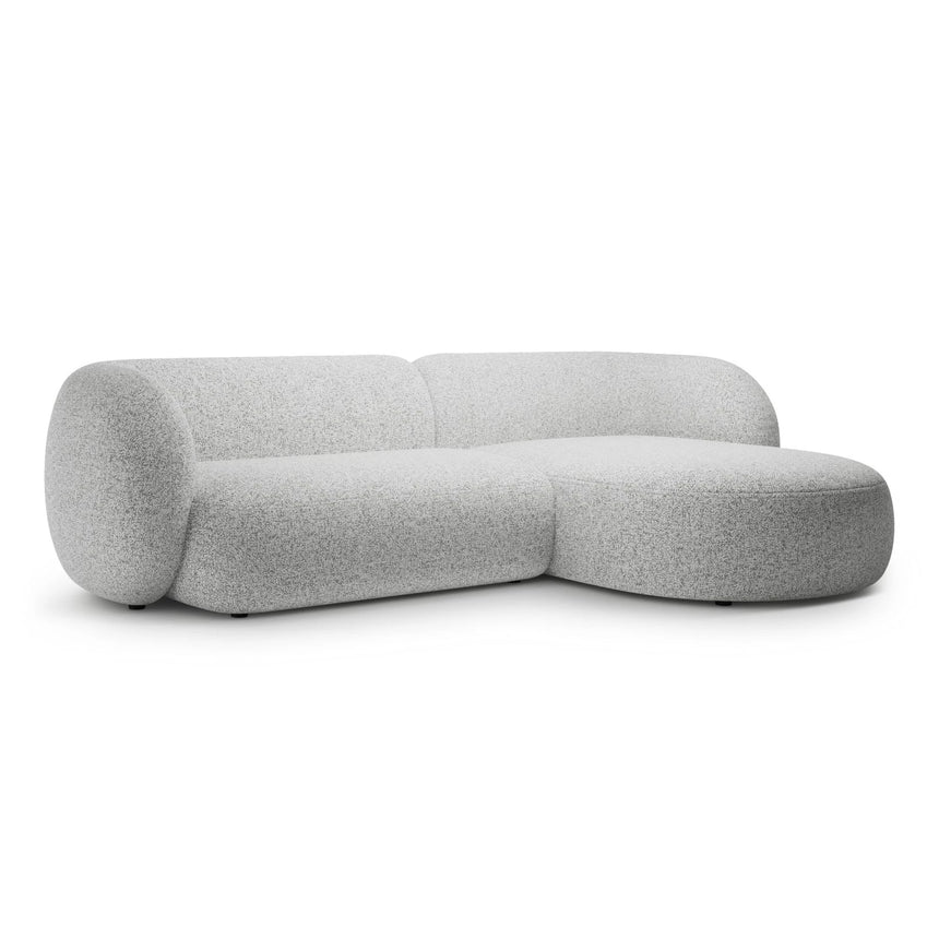Kate Ecksofa Rechts mit Bezug aus Strukturierter Stoff (Puente 80) in Hellgrau melange, 285x176 cm – Bild 2
