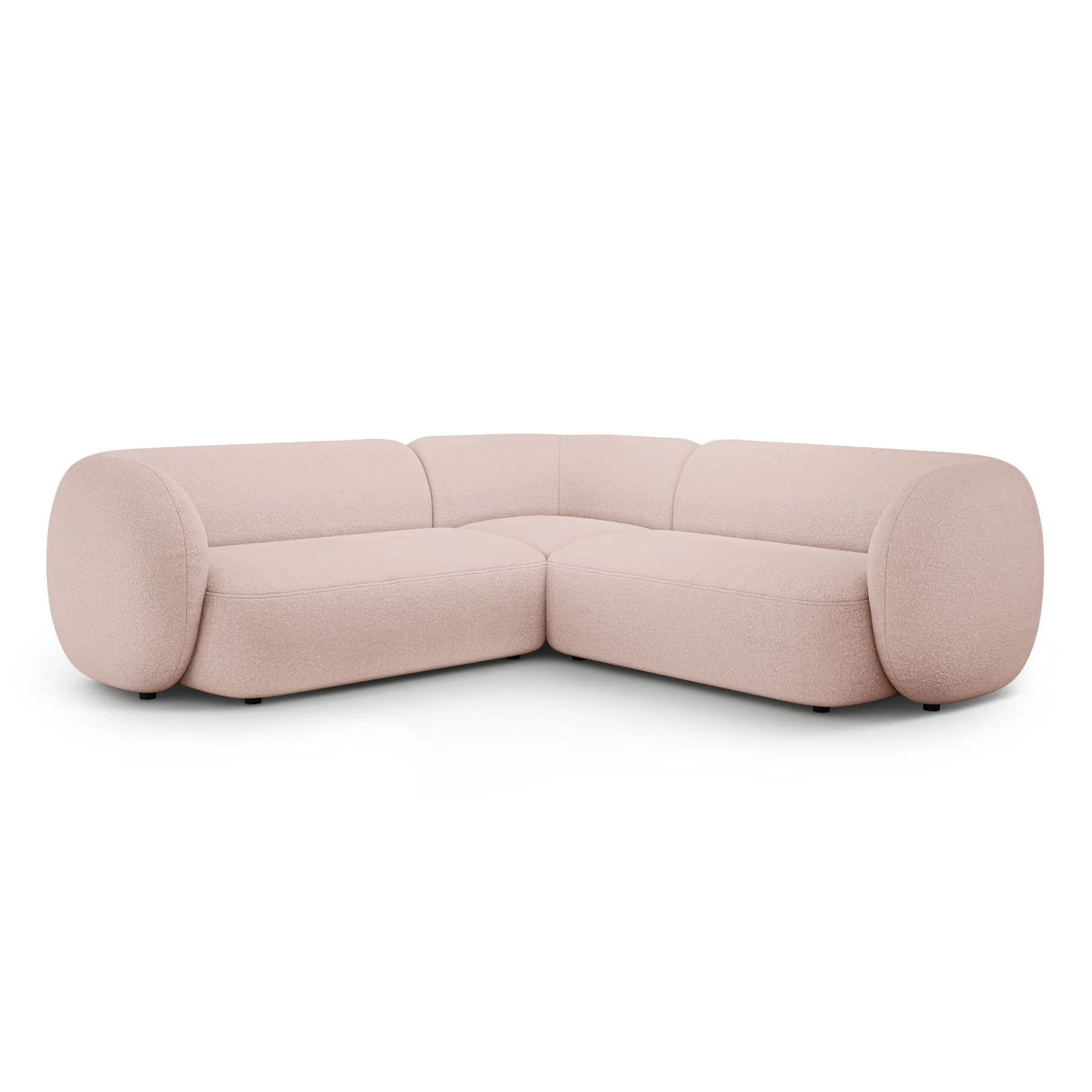 Kate Ecksofa symmetrisch aus Boucle (Baloo 2072) in Puderrosa, 252x252 cm – Bild 1