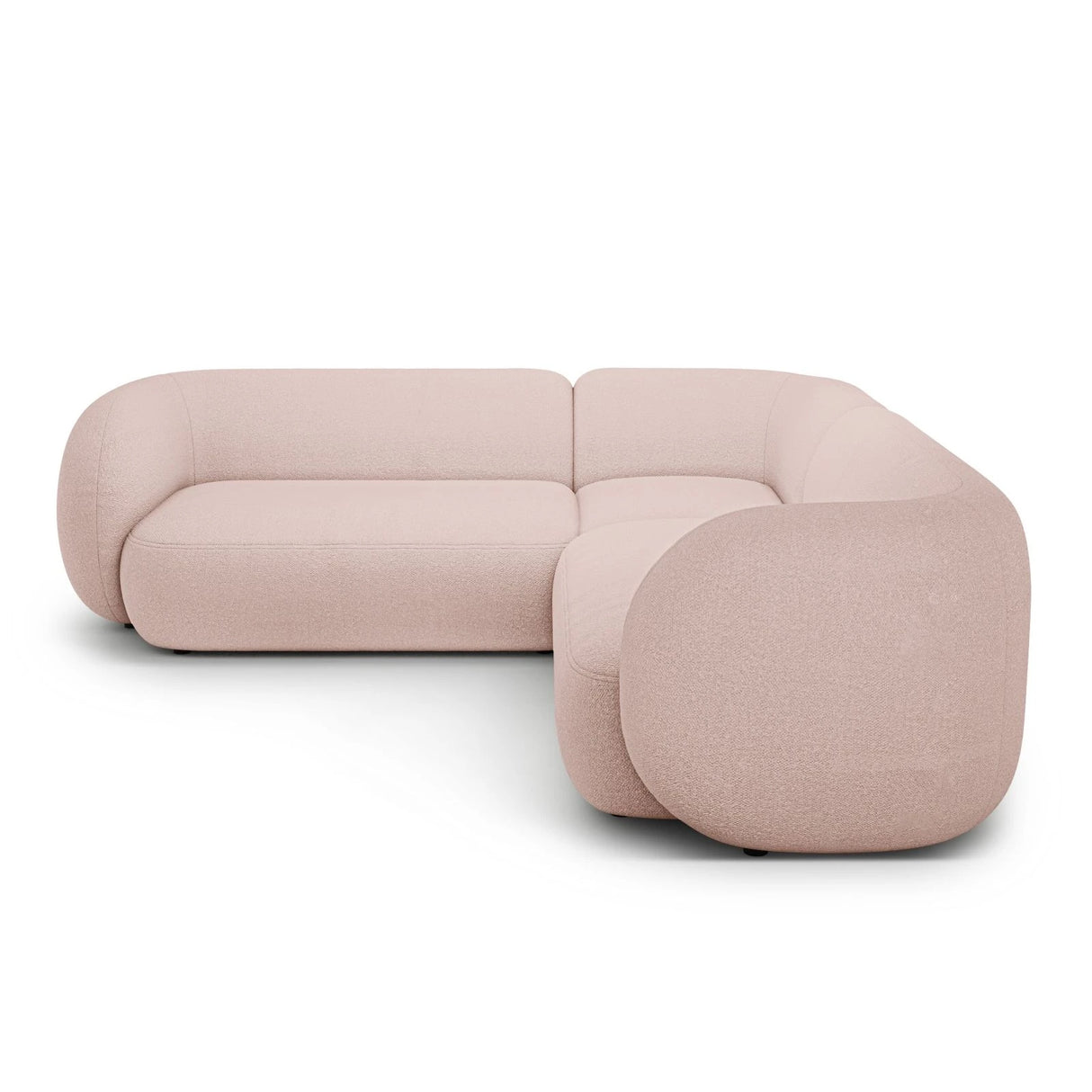 Kate Ecksofa symmetrisch aus Boucle (Baloo 2072) in Puderrosa, 252x252 cm – Bild 2