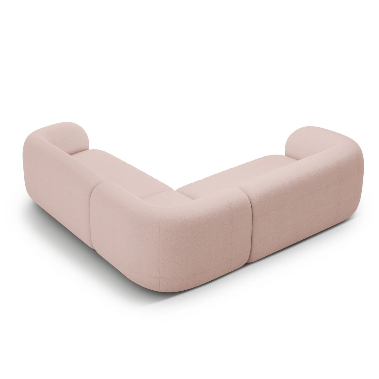 Kate Ecksofa symmetrisch aus Boucle (Baloo 2072) in Puderrosa, 252x252 cm – Bild 3