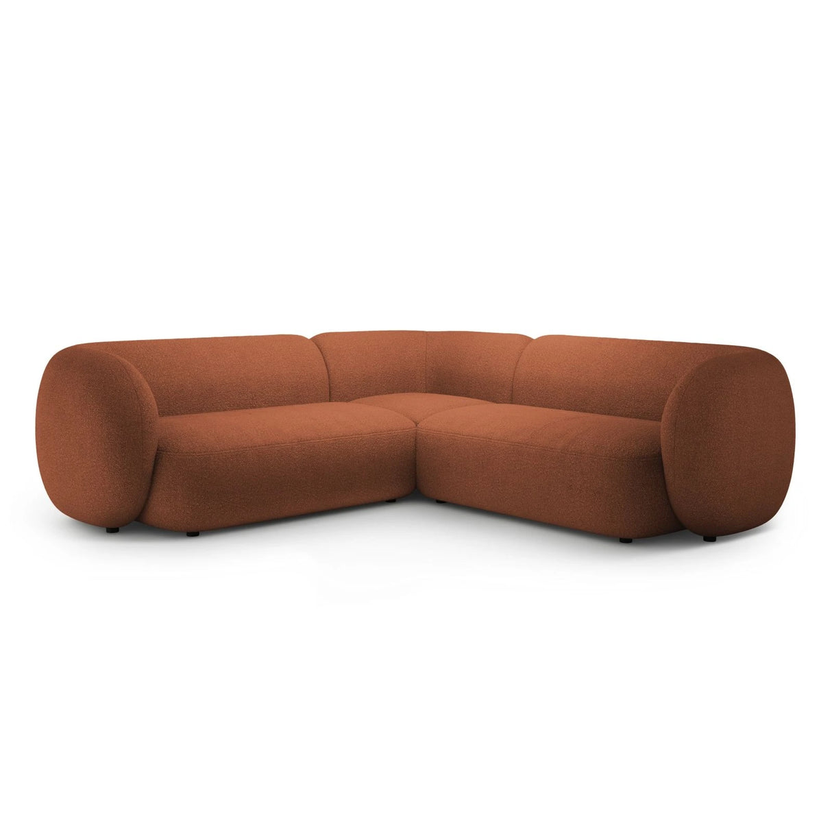 Kate Ecksofa symmetrisch aus Boucle (Baloo 2078) in Terrakotta, 252x252 cm – Bild 1