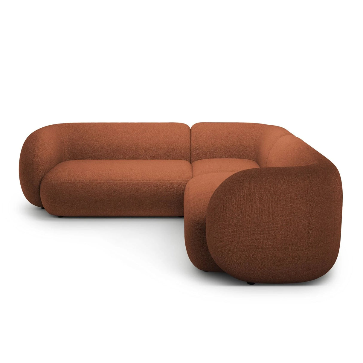 Kate Ecksofa symmetrisch aus Boucle (Baloo 2078) in Terrakotta, 252x252 cm – Bild 2