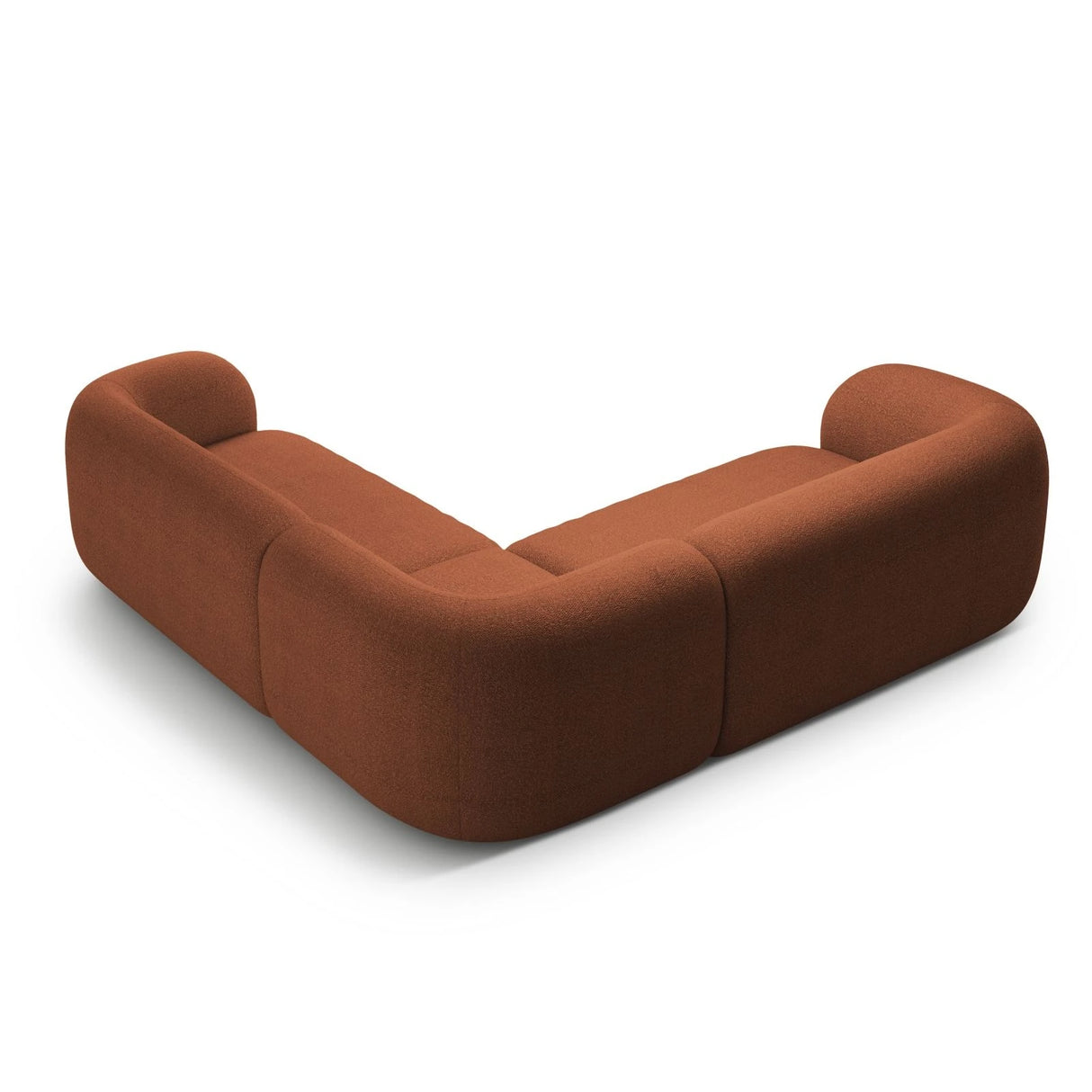 Kate Ecksofa symmetrisch aus Boucle (Baloo 2078) in Terrakotta, 252x252 cm – Bild 3