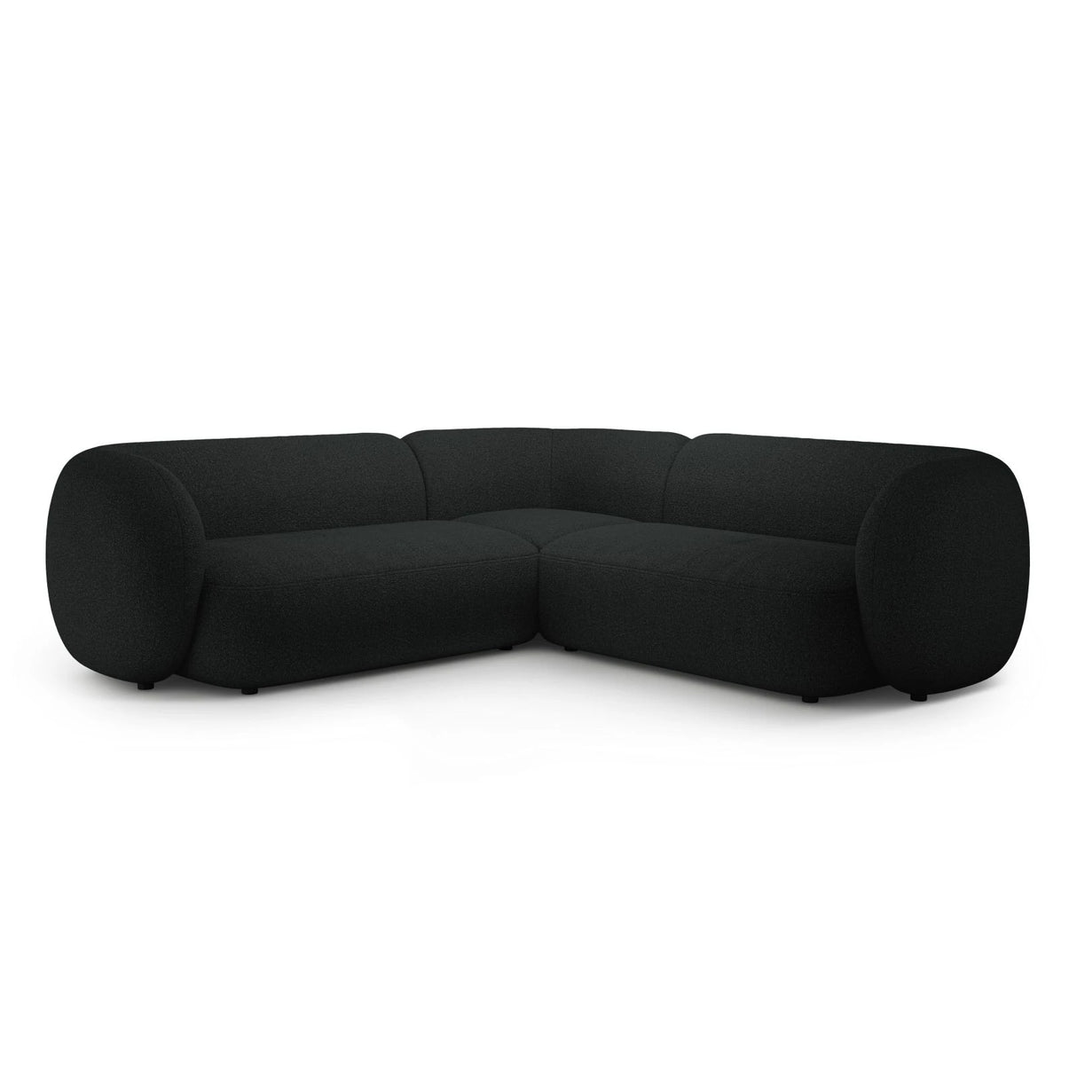 Kate Ecksofa symmetrisch aus Boucle (Baloo 2082) in Schwarz, 252x252 cm – Bild 1
