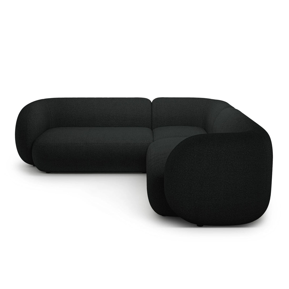 Kate Ecksofa symmetrisch aus Boucle (Baloo 2082) in Schwarz, 252x252 cm – Bild 2