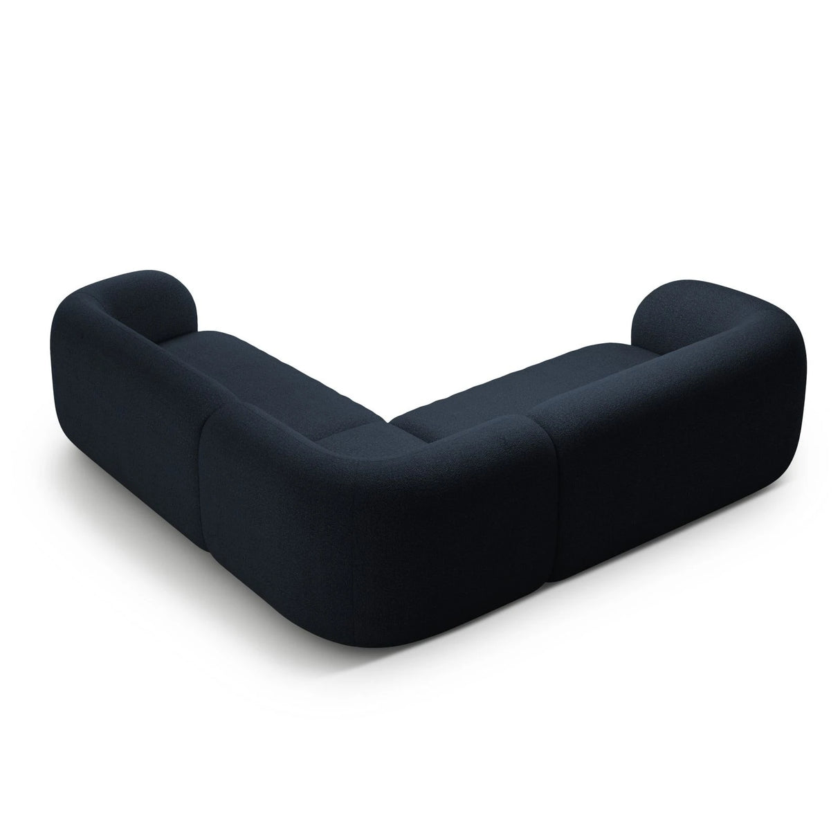Kate Ecksofa symmetrisch aus Boucle (Baloo 2088) in Dunkelblau, 252x252 cm – Bild 3