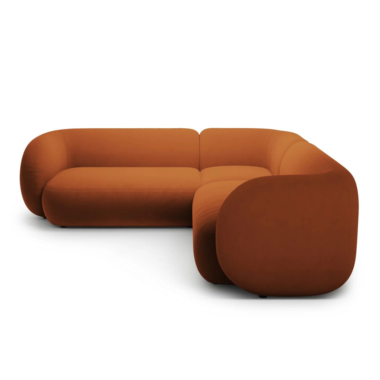 Kate Ecksofa symmetrisch aus Samt (Salvador 14) in Terrakotta, 252x252 cm – Bild 2