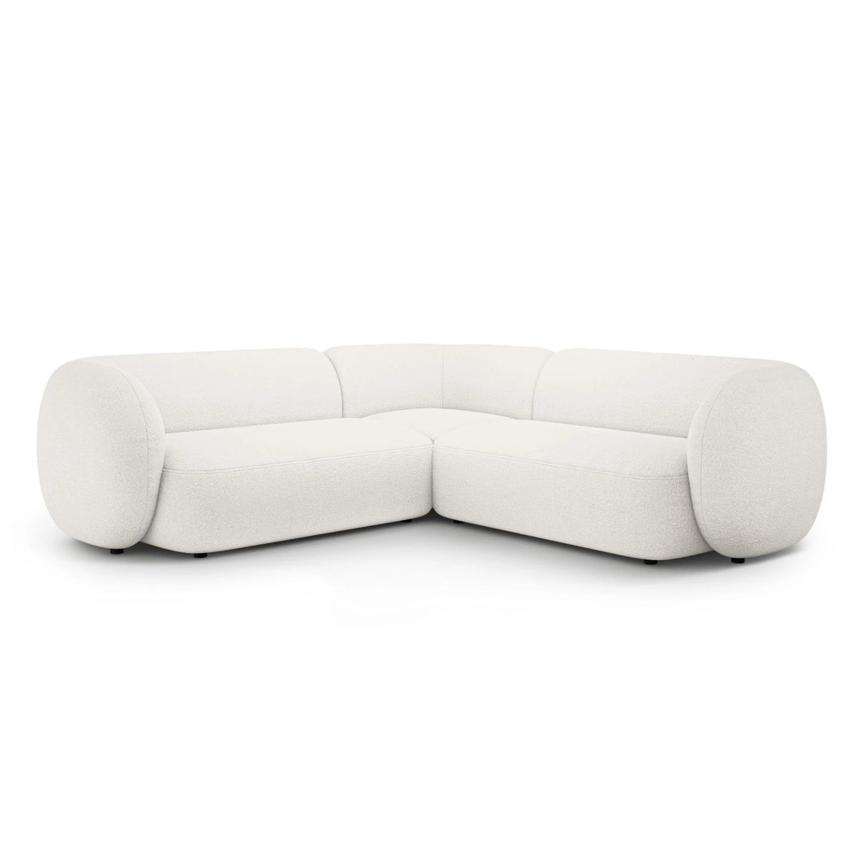 Kate Ecksofa symmetrisch aus Samt, Strukturstoff oder Boucle, 252x252 cm – Bild 1