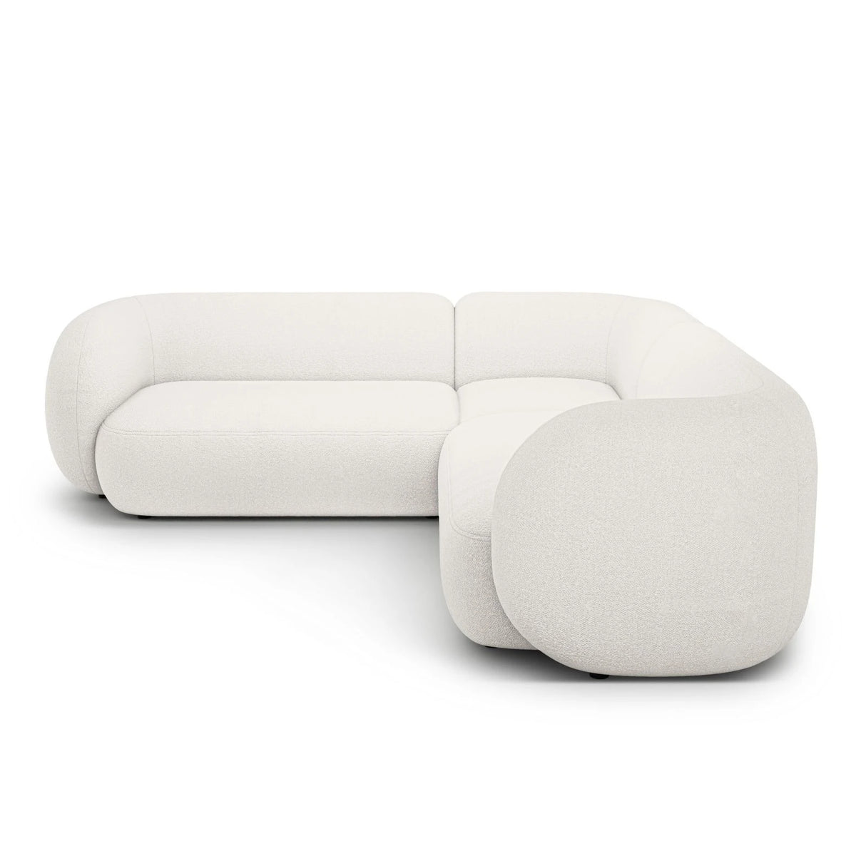 Kate Ecksofa symmetrisch aus Samt, Strukturstoff oder Boucle, 252x252 cm – Bild 2