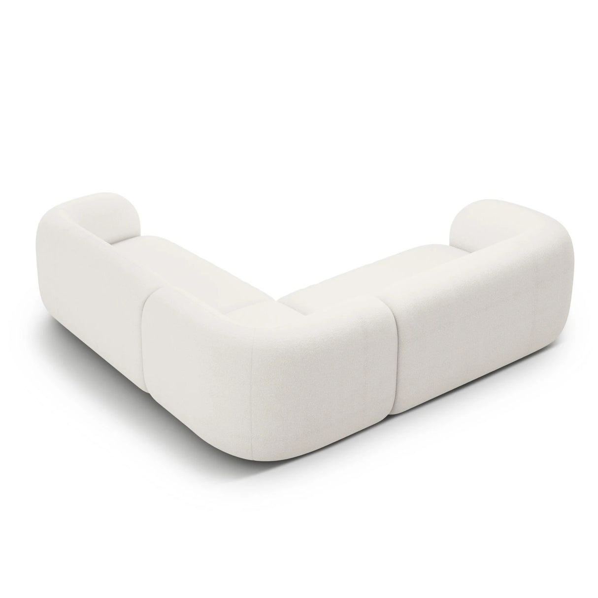 Kate Ecksofa symmetrisch aus Samt, Strukturstoff oder Boucle, 252x252 cm – Bild 3