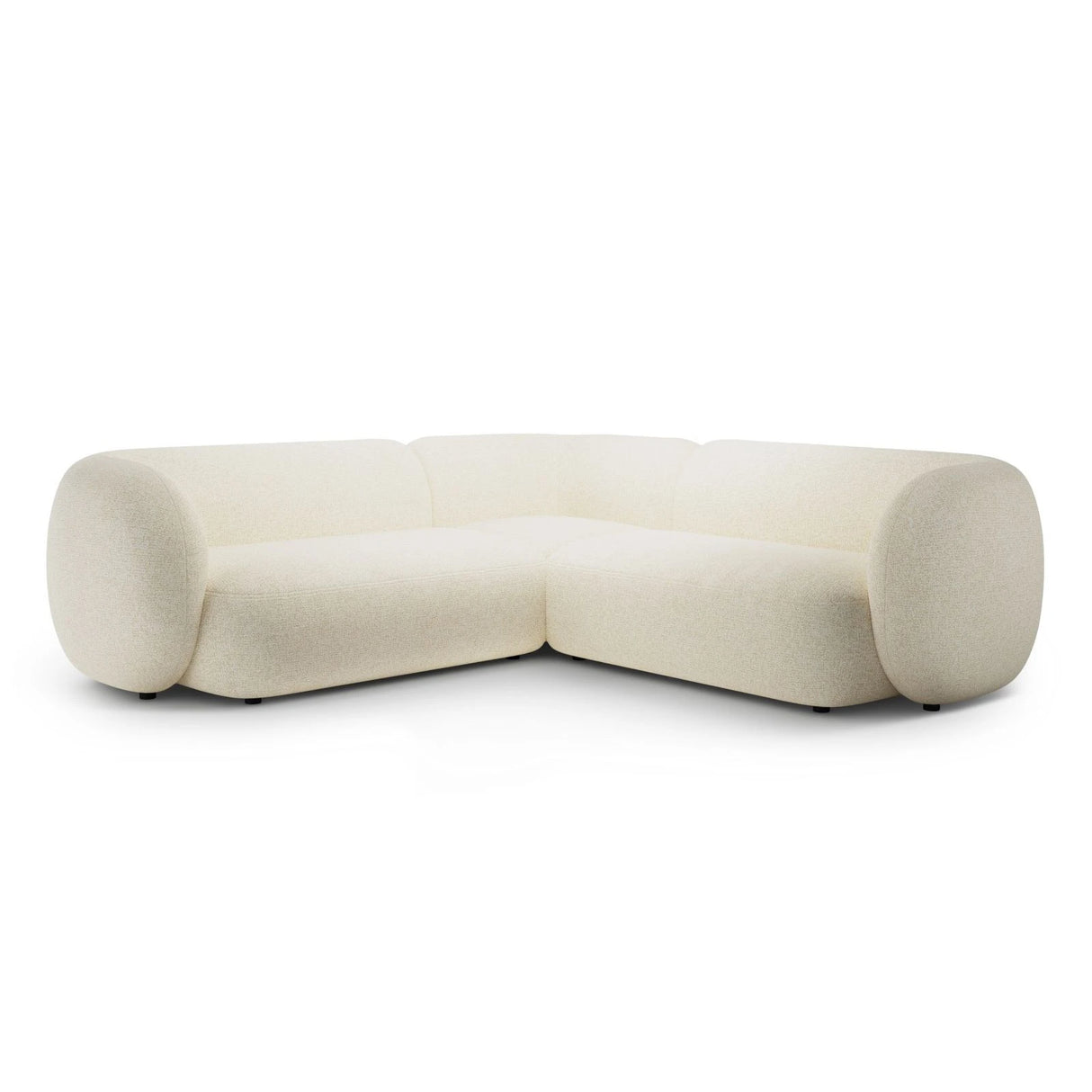 Kate Ecksofa symmetrisch aus Strukturierter Stoff (Puente 03) in Hellbeige melange, 252x252 cm – Bild 1