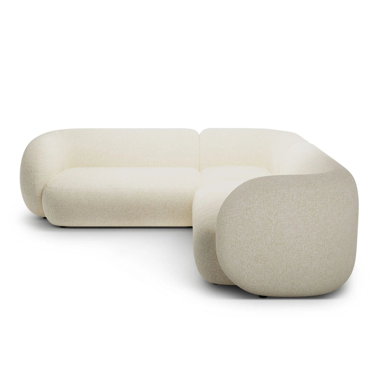 Kate Ecksofa symmetrisch aus Strukturierter Stoff (Puente 03) in Hellbeige melange, 252x252 cm – Bild 2