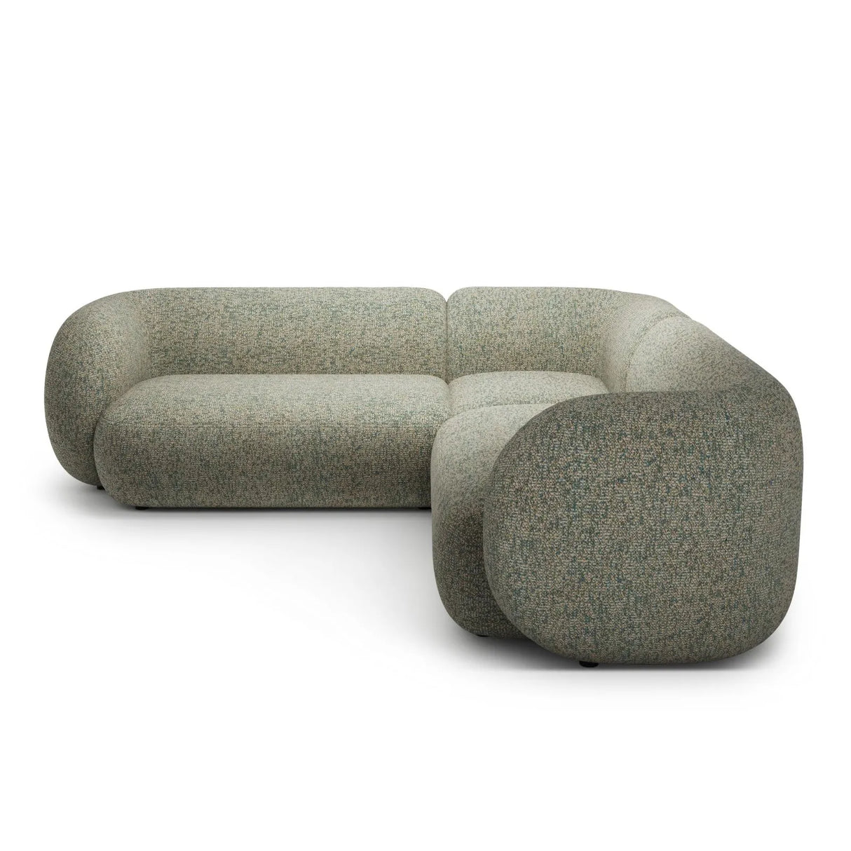 Kate Ecksofa symmetrisch aus Strukturierter Stoff (Puente 33) in Moss Green Melange, 252x252 cm – Bild 2