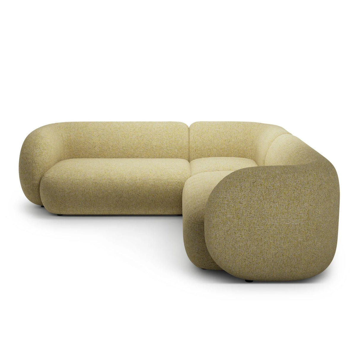 Kate Ecksofa symmetrisch aus Strukturierter Stoff (Puente 41) in Sonnenblume melange, 252x252 cm – Bild 2