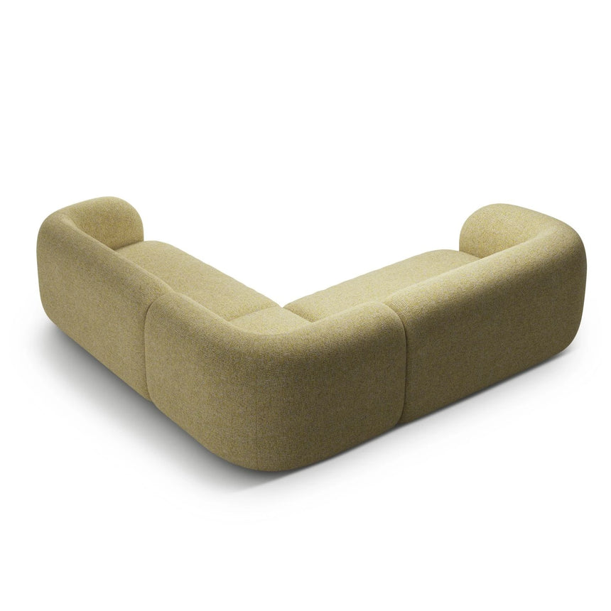 Kate Ecksofa symmetrisch aus Strukturierter Stoff (Puente 41) in Sonnenblume melange, 252x252 cm – Bild 3