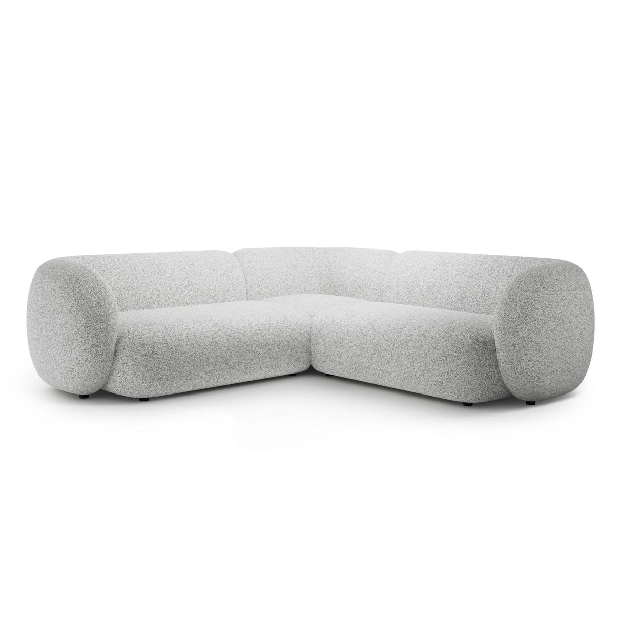 Kate Ecksofa symmetrisch aus Strukturierter Stoff (Puente 80) in Hellgrau melange, 252x252 cm – Bild 1