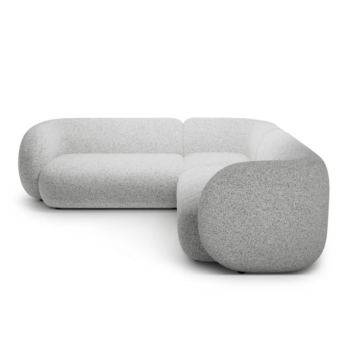 Kate Ecksofa symmetrisch aus Strukturierter Stoff (Puente 80) in Hellgrau melange, 252x252 cm – Bild 2