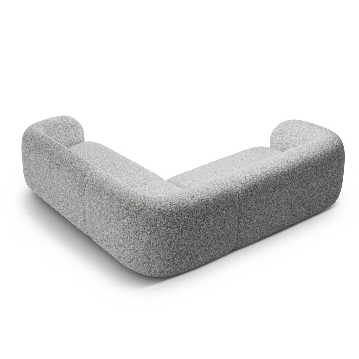 Kate Ecksofa symmetrisch aus Strukturierter Stoff (Puente 80) in Hellgrau melange, 252x252 cm – Bild 3