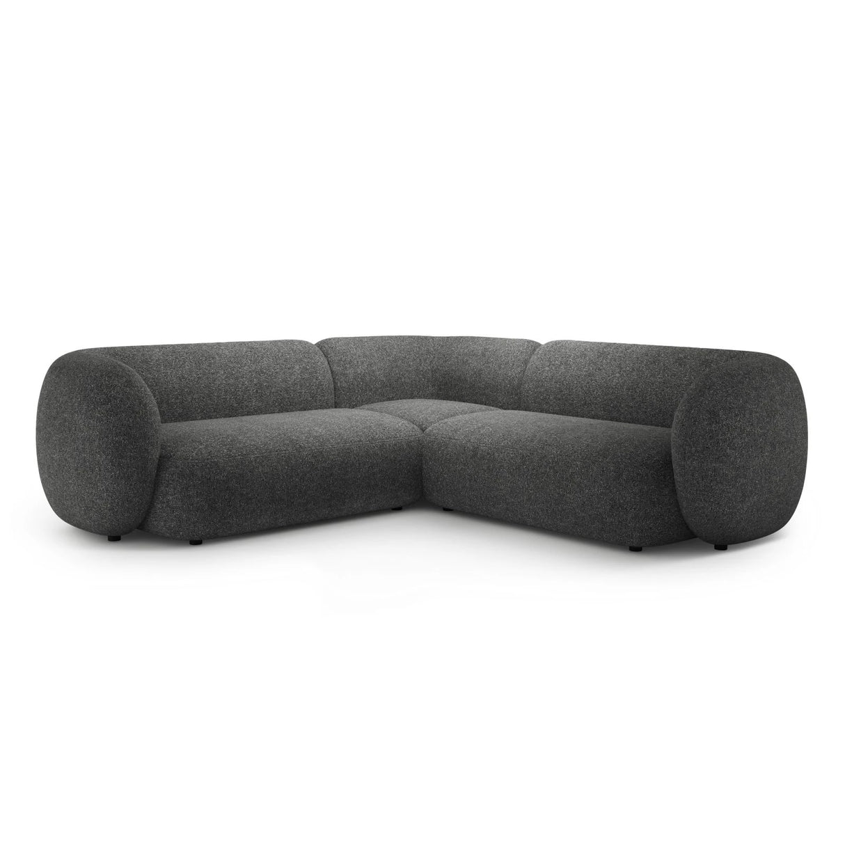 Kate Ecksofa symmetrisch aus Strukturierter Stoff (Puente 94) in Dunkelgrau melange, 252x252 cm – Bild 1