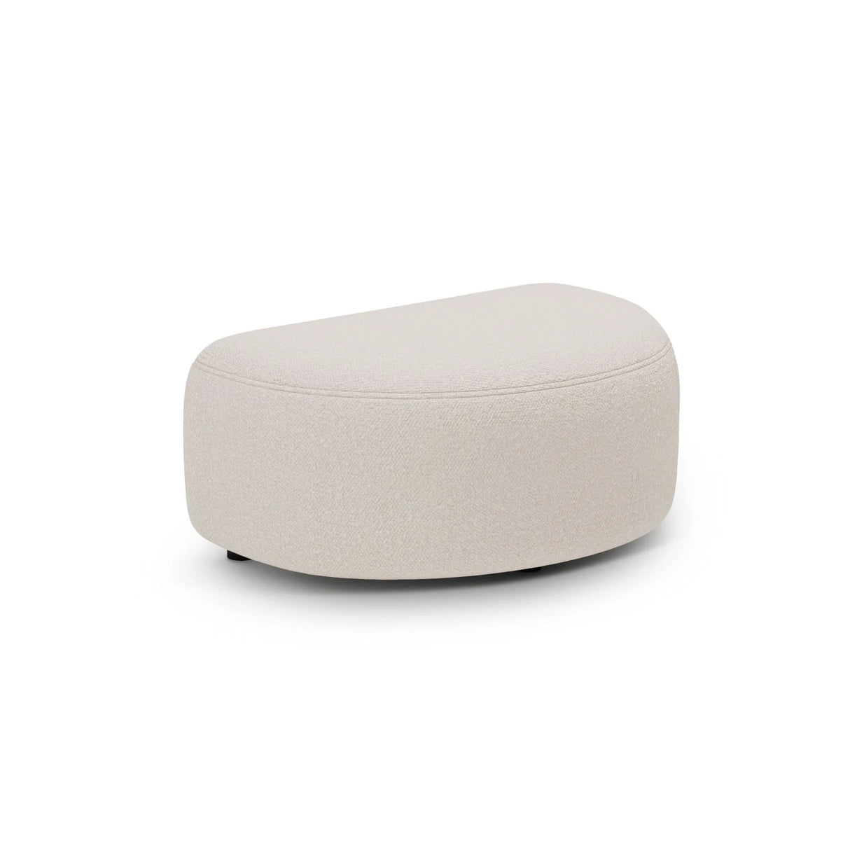 Kate Pouf mit Bezug aus Boucle (Baloo 2074) in Beige, 99x60 cm – Bild 1