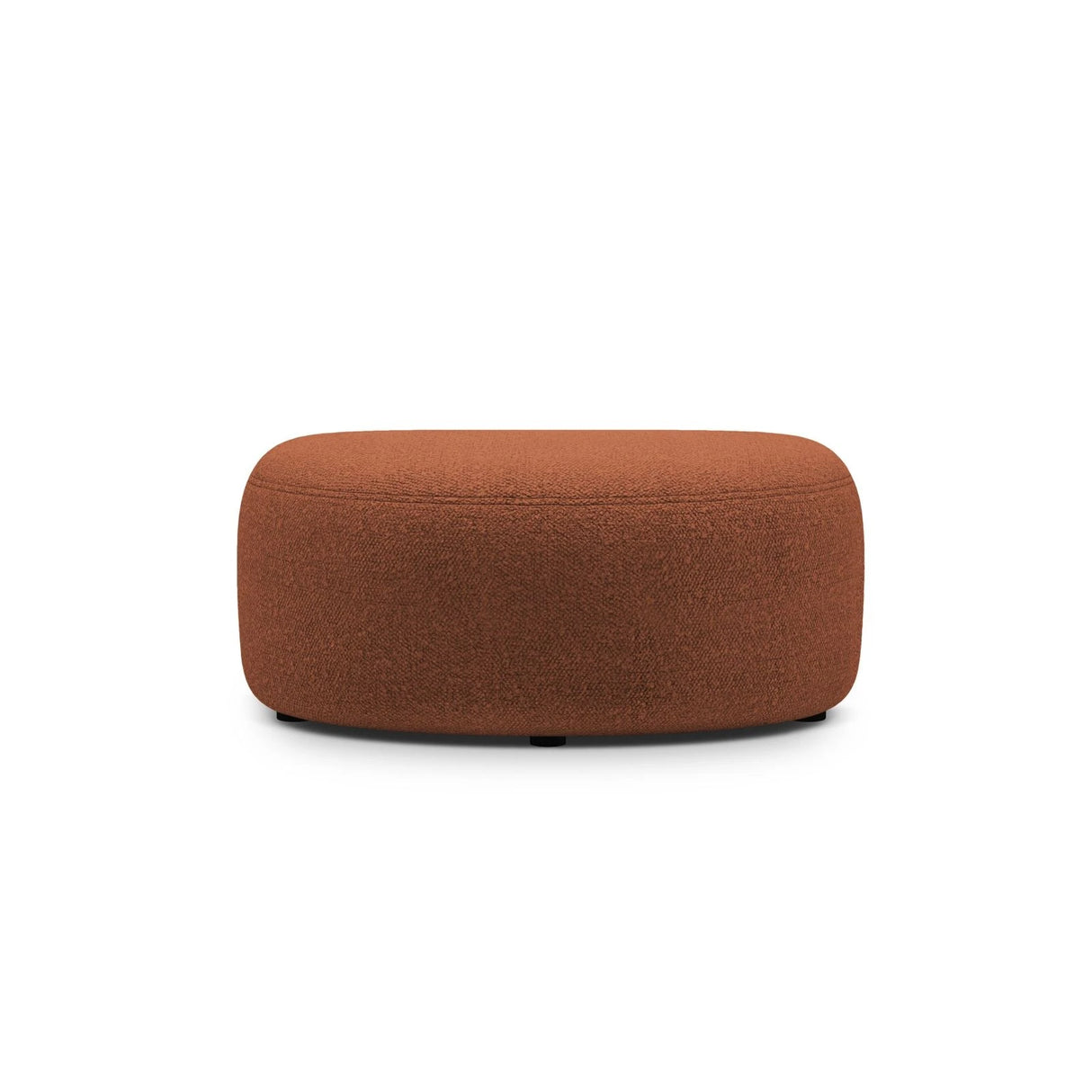 Kate Pouf mit Bezug aus Boucle (Baloo 2078) in Terrakotta, 99x60 cm – Bild 2