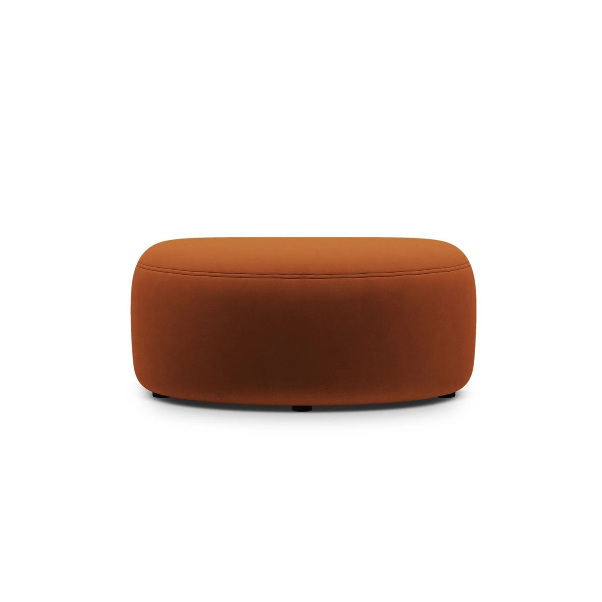 Kate Pouf mit Bezug aus Samt (Salvador 14) in Terrakotta, 99x60 cm – Bild 2