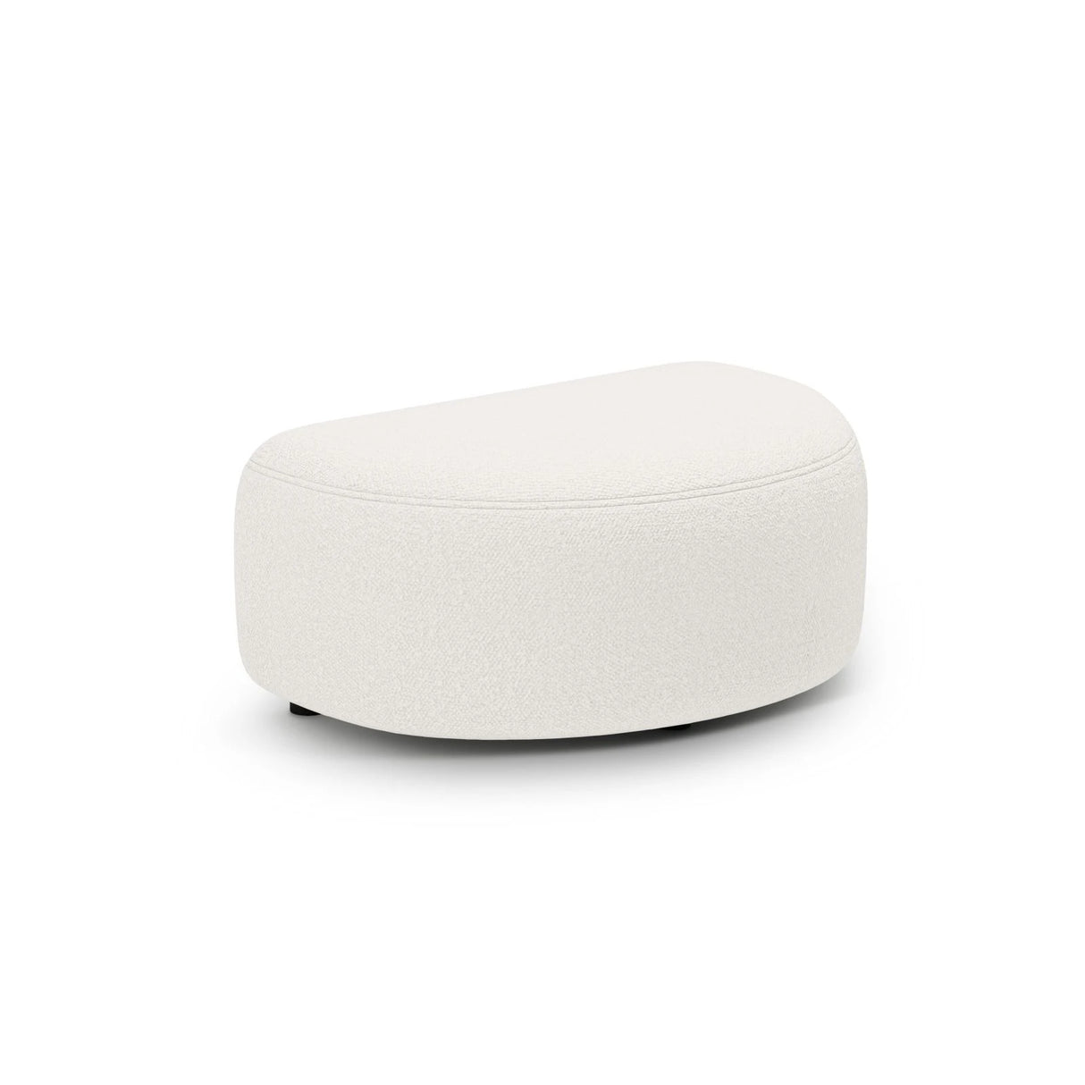 Kate Pouf mit Bezug aus Samt, Strukturstoff oder Boucle, 99x60 cm – Bild 1