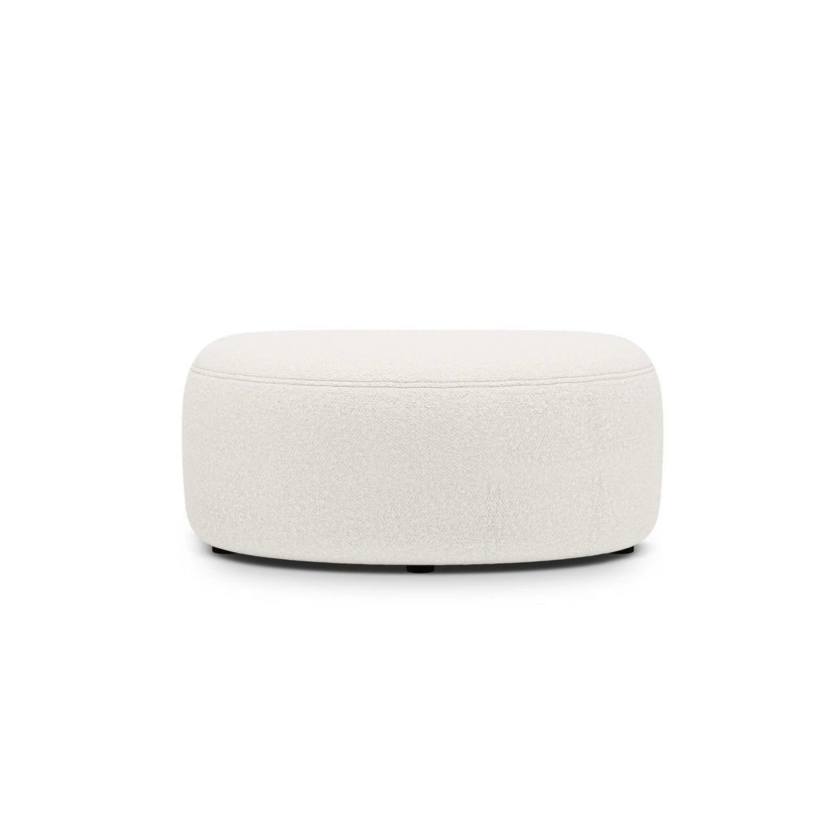 Kate Pouf mit Bezug aus Samt, Strukturstoff oder Boucle, 99x60 cm – Bild 2