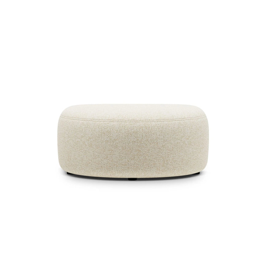 Kate Pouf mit Bezug aus Strukturierter Stoff (Puente 03) in Hellbeige melange, 99x60 cm – Bild 2