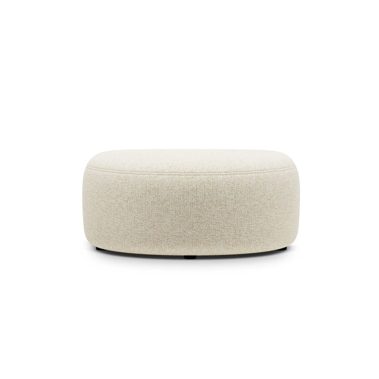 Kate Pouf mit Bezug aus Strukturierter Stoff (Puente 03) in Hellbeige melange, 99x60 cm – Bild 2
