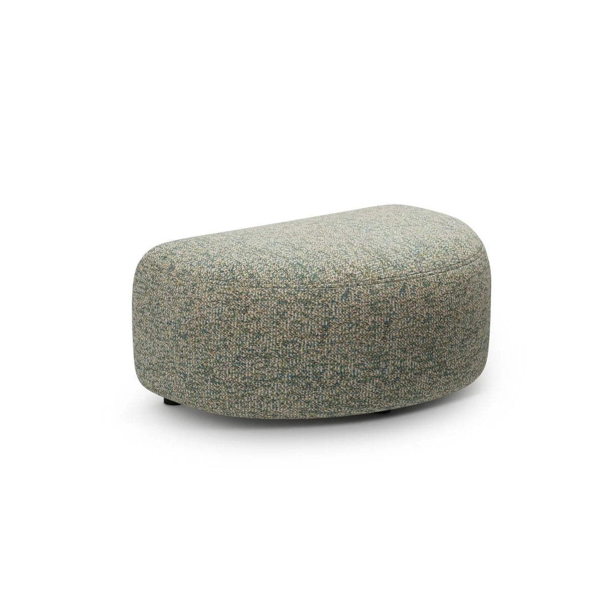 Kate Pouf mit Bezug aus Strukturierter Stoff (Puente 33) in Moss Green Melange, 99x60 cm – Bild 1