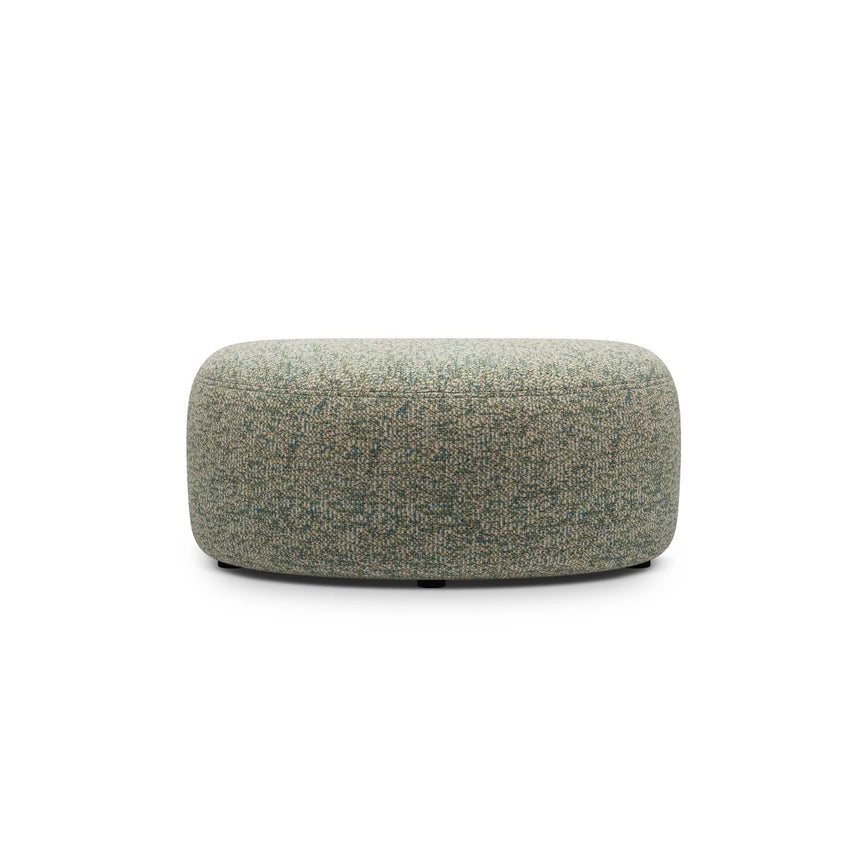 Kate Pouf mit Bezug aus Strukturierter Stoff (Puente 33) in Moss Green Melange, 99x60 cm – Bild 2