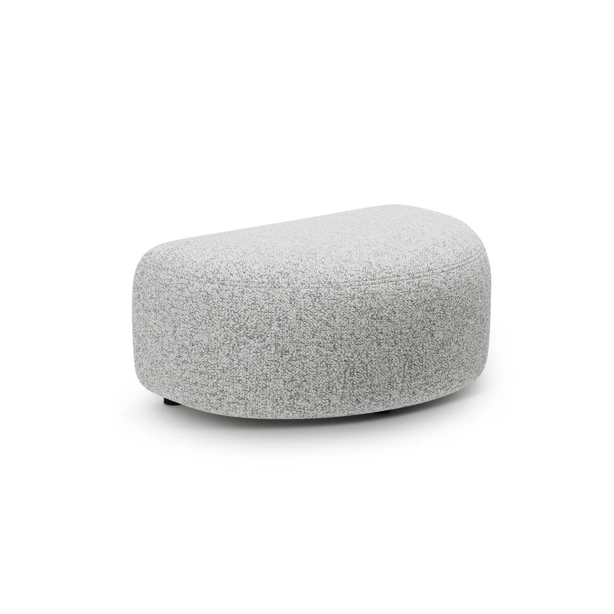 Kate Pouf mit Bezug aus Strukturierter Stoff (Puente 80) in Hellgrau melange, 99x60 cm – Bild 1