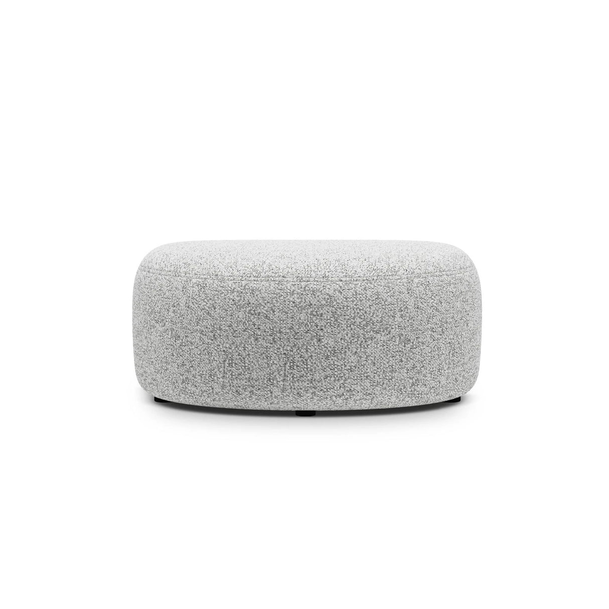 Kate Pouf mit Bezug aus Strukturierter Stoff (Puente 80) in Hellgrau melange, 99x60 cm – Bild 2